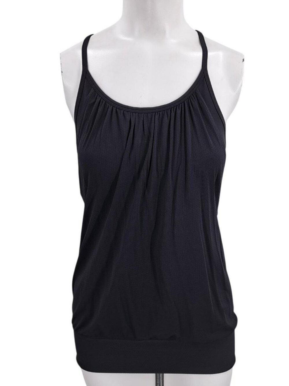 Lululemon No Limits Workout Tank Top Size 4 Black Yoga Racerback Blouson